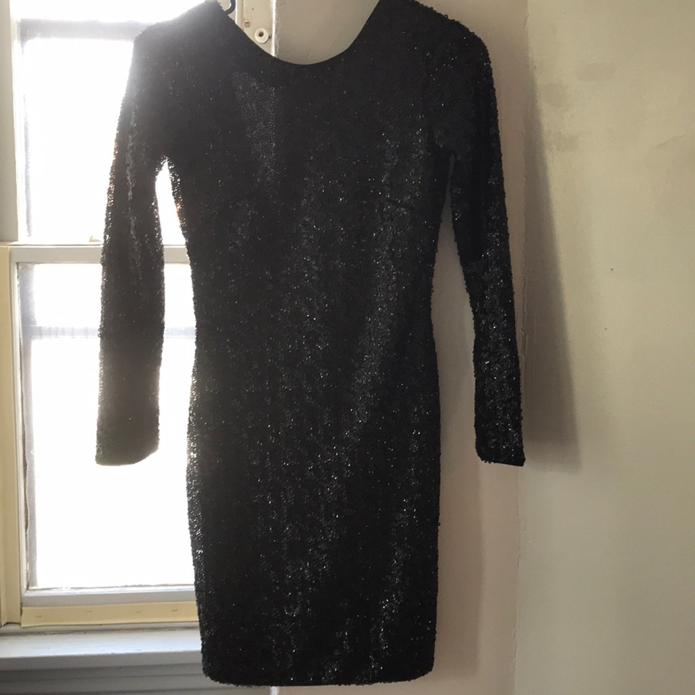 Sequin black dress